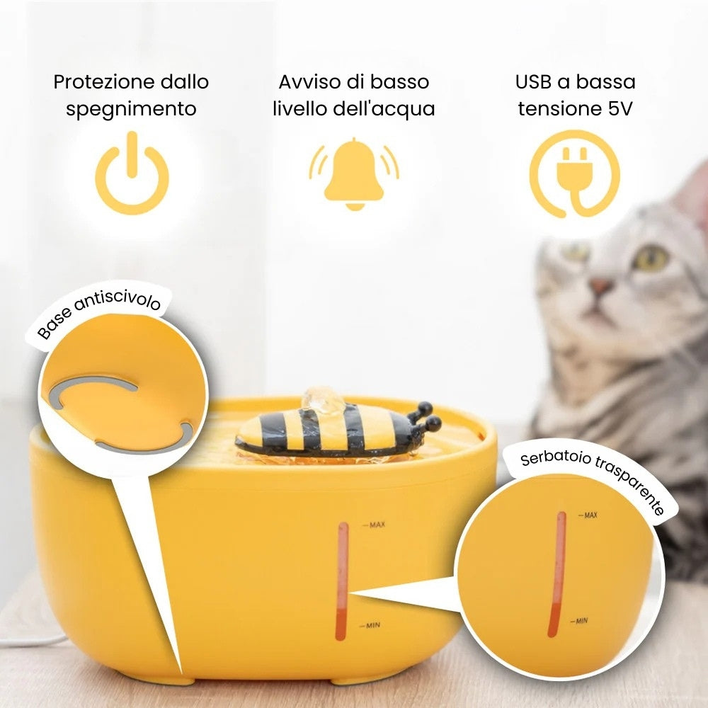 Fontanella per Gatti a Forma di Ape